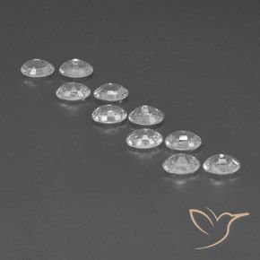 Pedras preciosas de Zircão Branco natural de 7.65 ct, oval, VVS-VS