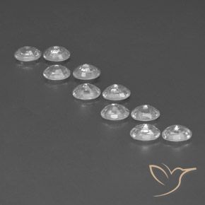 Pedras preciosas de Zircão Branco natural de 8.11 ct, oval, VVS-VS