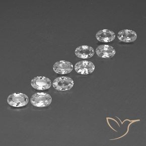 Pedras preciosas de Zircão Branco natural de 6.75 ct, oval, VVS-VS