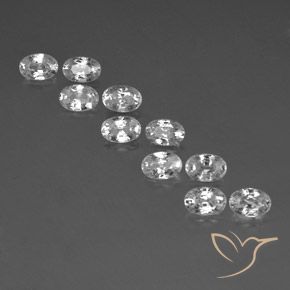 7.80ctw Natural Branco Zircão, oval, VVS-VS