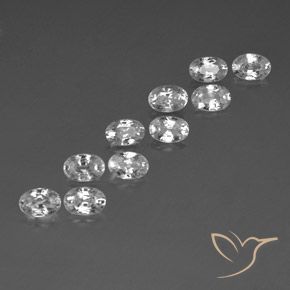Pedras preciosas de Zircão Branco natural de 7.80 ct, oval, VVS-VS