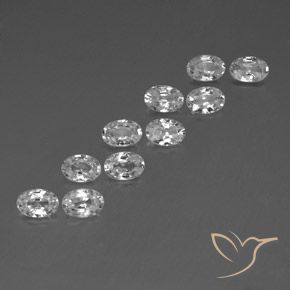 Pedras preciosas de Zircão Branco natural de 6.76 ct, oval, VVS-VS