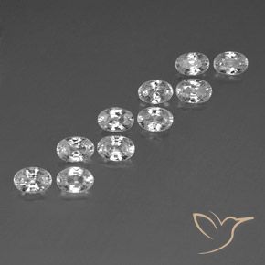 Pedras preciosas de Zircão Branco natural de 7.50 ct, oval, VVS-VS