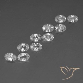 Pedras preciosas de Zircão Branco natural de 7.41 ct, oval, VVS-VS