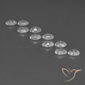 Pedras preciosas de Zircão Branco natural de 7.41 ct, oval, VVS-VS
