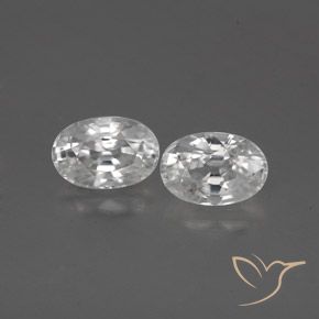 1.74ctw Natural Branco Zircão, oval, VVS-VS