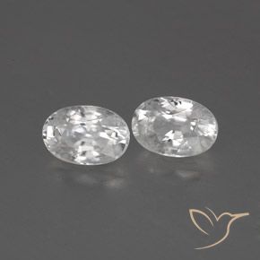 Pedras preciosas de Zircão Branco natural de 1.74 ct, oval, VVS-VS