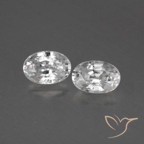 1.67ctw Natural Branco Zircão, oval, VVS-VS
