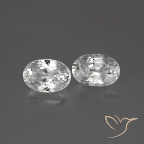 Pedras preciosas de Zircão Branco natural de 1.67 ct, oval, VVS-VS