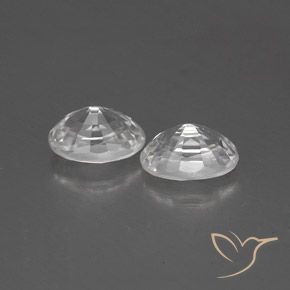 Pedras preciosas de Zircão Branco natural de 1.67 ct, oval, VVS-VS