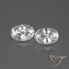 1.68ctw Natural Branco Zircão, oval, VVS