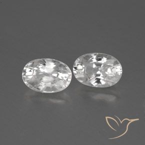 Pedras preciosas de Zircão Branco natural de 1.68 ct, oval, VVS