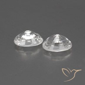 Pedras preciosas de Zircão Branco natural de 1.68 ct, oval, VVS
