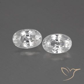 1.75ctw Natural Branco Zircão, oval, VVS