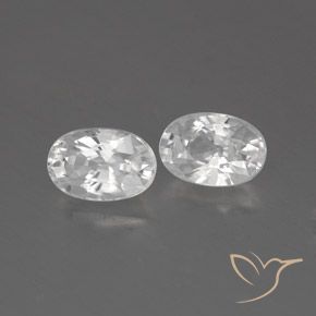 Pedras preciosas de Zircão Branco natural de 1.75 ct, oval, VVS