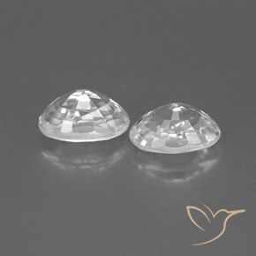 Pedras preciosas de Zircão Branco natural de 1.75 ct, oval, VVS