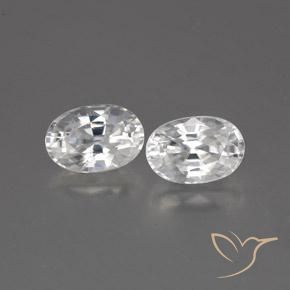 1.67ctw Natural Branco Zircão, oval, VVS