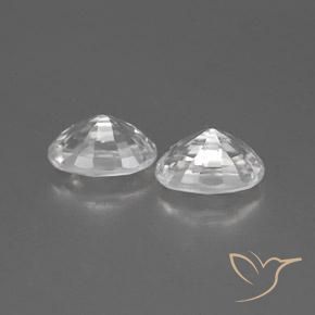 Pedras preciosas de Zircão Branco natural de 1.67 ct, oval, VVS