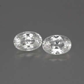 Pedras preciosas de zircão branco natural de 1,62 ct, corte oval, VVS