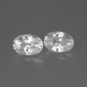 Pedras preciosas de zircão branco natural de 1,62 ct, corte oval, VVS