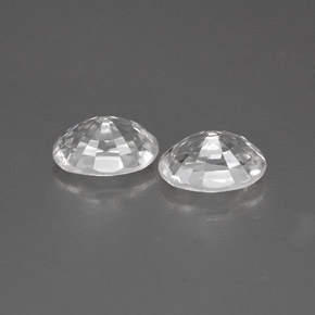 Pedras preciosas de zircão branco natural de 1,62 ct, corte oval, VVS