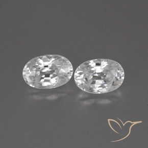 1.66ctw Natural Branco Zircão, oval, VVS