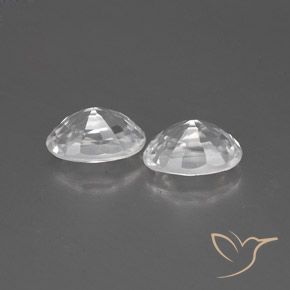 Pedras preciosas de Zircão Branco natural de 1.66 ct, oval, VVS