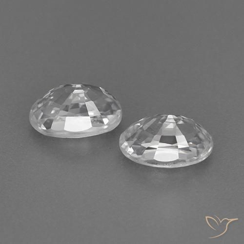 Pedras preciosas de Zircão Branco natural de 1.70 ct, oval, VVS