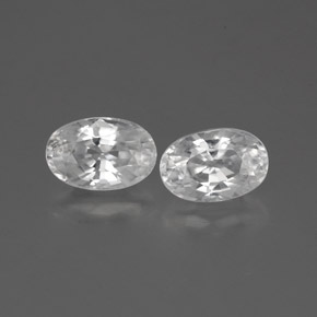 Pedras preciosas de zircão branco natural de 1,71 ct, corte oval, VVS-VS