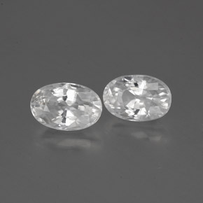 Pedras preciosas de zircão branco natural de 1,71 ct, corte oval, VVS-VS