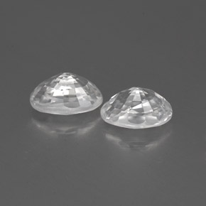 Pedras preciosas de zircão branco natural de 1,71 ct, corte oval, VVS-VS