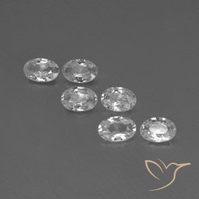 3.75ctw Natural Branco Zircão, oval, VVS-VS