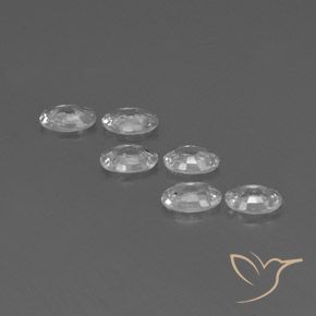 Pedras preciosas de Zircão Branco natural de 3.75 ct, oval, VVS-VS