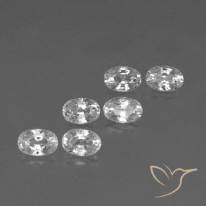 Pedras preciosas de Zircão Branco natural de 5.04 ct, oval, VVS-VS