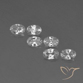 4.38ctw Natural Branco Zircão, oval, VVS-VS