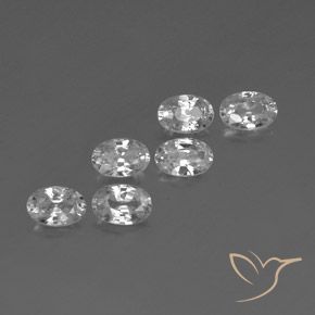Pedras preciosas de Zircão Branco natural de 4.38 ct, oval, VVS-VS