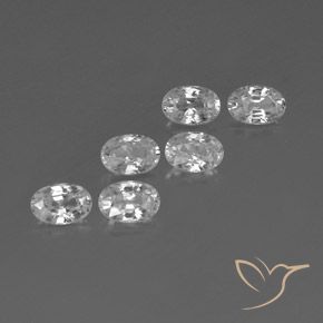 Pedras preciosas de Zircão Branco natural de 4.39 ct, oval, VVS-VS