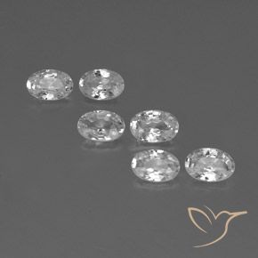 4.18ctw Natural Branco Zircão, oval, VVS-VS