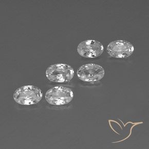 Pedras preciosas de Zircão Branco natural de 4.18 ct, oval, VVS-VS