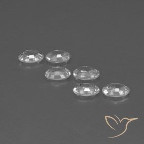 Pedras preciosas de Zircão Branco natural de 4.18 ct, oval, VVS-VS