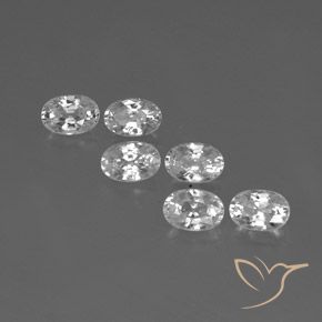 4.83ctw Natural Branco Zircão, oval, VVS-VS