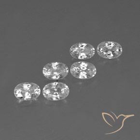 Pedras preciosas de Zircão Branco natural de 4.83 ct, oval, VVS-VS