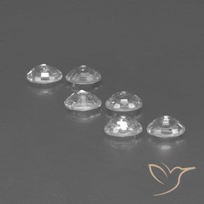 Pedras preciosas de Zircão Branco natural de 4.83 ct, oval, VVS-VS