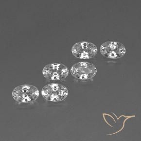 Pedras preciosas de Zircão Branco natural de 4.51 ct, oval, VVS-VS