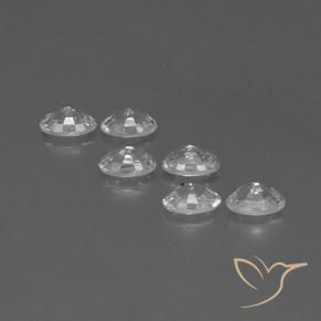 Pedras preciosas de Zircão Branco natural de 4.51 ct, oval, VVS-VS