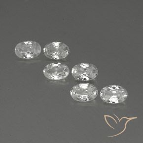 4.28ctw Natural Branco Zircão, oval, VVS-VS