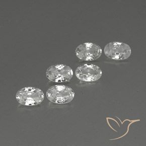 Pedras preciosas de Zircão Branco natural de 4.28 ct, oval, VVS-VS