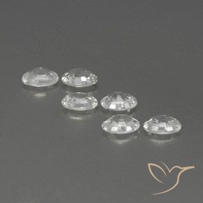 Pedras preciosas de Zircão Branco natural de 4.28 ct, oval, VVS-VS