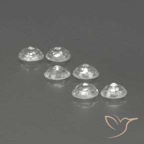 Pedras preciosas de Zircão Branco natural de 5.09 ct, oval, VVS-VS