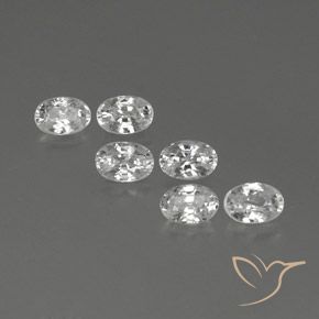 4.74ctw Natural Branco Zircão, oval, VVS-VS